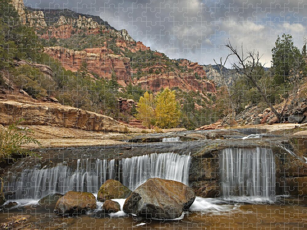 00438933 Jigsaw Puzzle featuring the photograph Oak Creek In Slide Rock State Park #2 by Tim Fitzharris