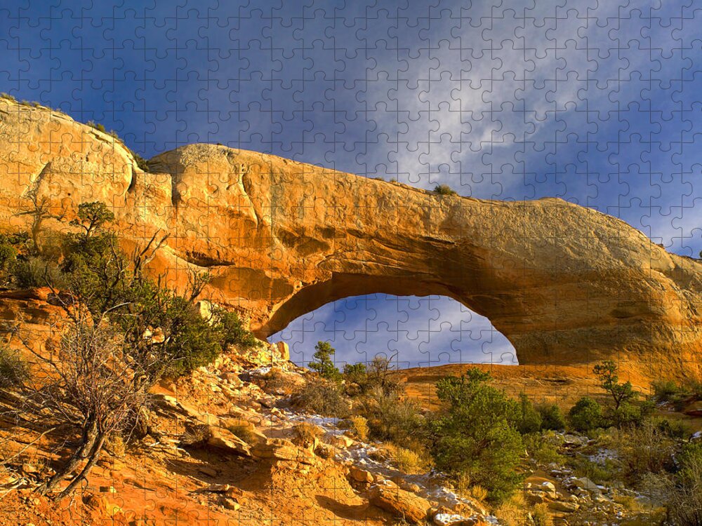 00175492 Jigsaw Puzzle featuring the photograph Wilson Arch With A Span Of 91 Feet #2 by Tim Fitzharris