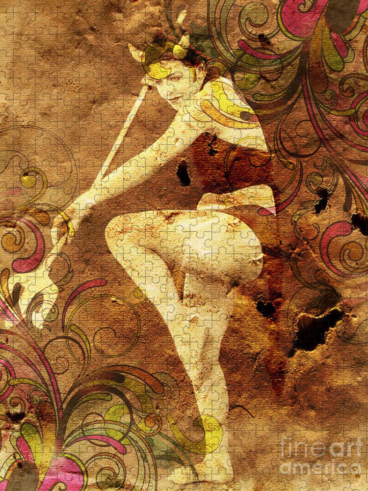 Nostalgic Seduction Jigsaw Puzzle featuring the photograph Winsome Woman #14 by Chris Andruskiewicz