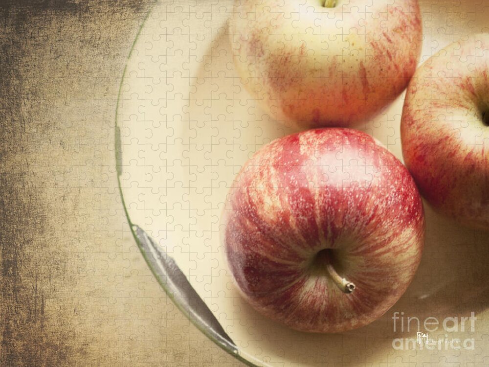 Fruit Jigsaw Puzzle featuring the photograph 3 Apples by Pam Holdsworth