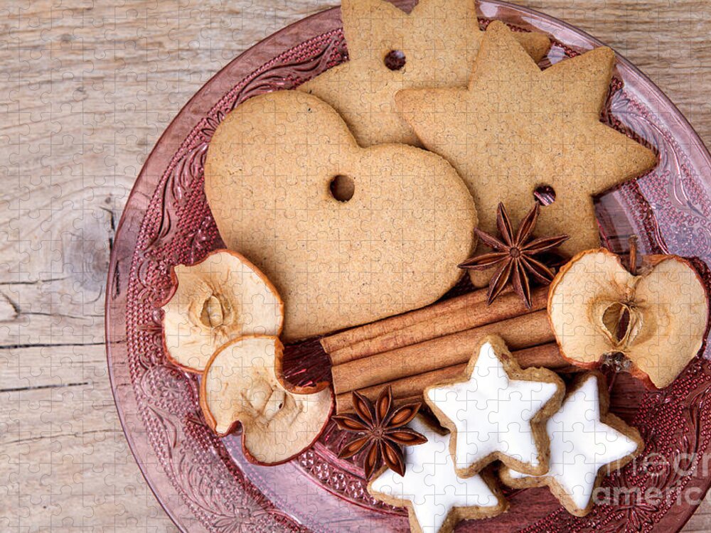 Ginger Jigsaw Puzzle featuring the photograph Christmas Gingerbread #3 by Nailia Schwarz