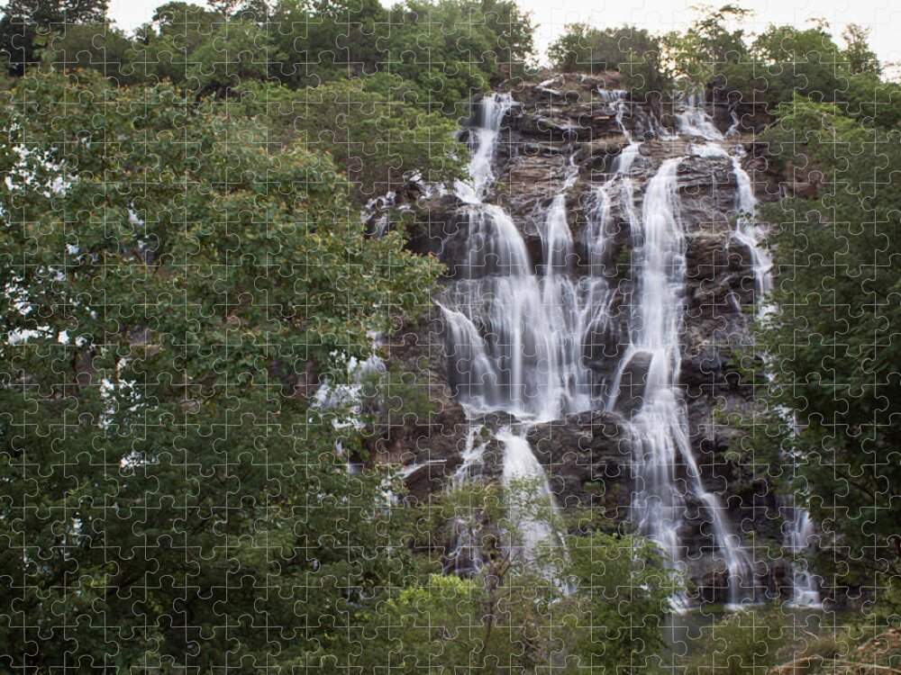 Shivanasamudra Falls Jigsaw Puzzle featuring the photograph Shivanasamudra Falls #3 by SAURAVphoto Online Store