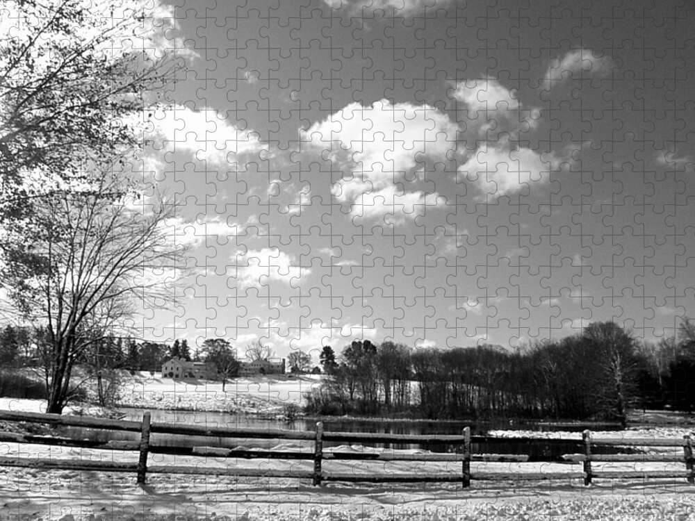 Country Jigsaw Puzzle featuring the photograph A Country Landscape by Kim Galluzzo