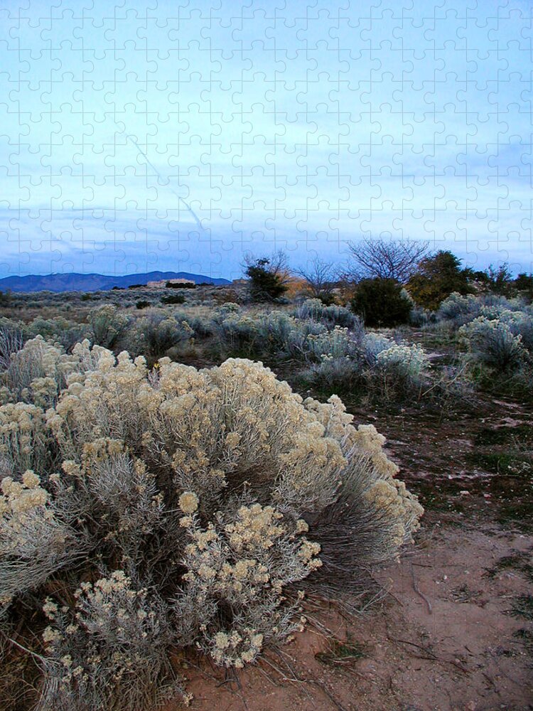Santa Fe Jigsaw Puzzle featuring the photograph A Desert View after Sunset by Kathleen Grace