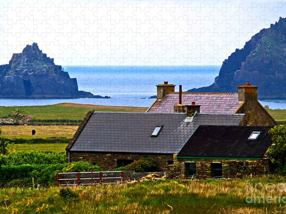 Fine Art Photography Jigsaw Puzzle featuring the photograph A House in Ireland by Patricia Griffin Brett