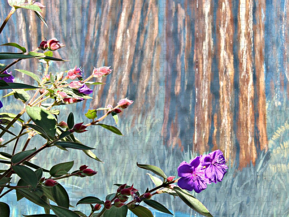 Flowers Jigsaw Puzzle featuring the photograph Abstract Floral by Jo Sheehan