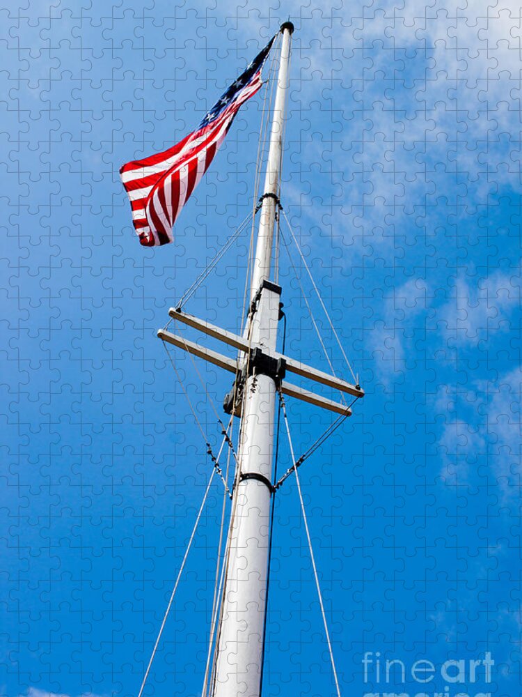 Baltimore Jigsaw Puzzle featuring the photograph American Flag in Fort McHenry Baltimore Maryland by Thomas Marchessault