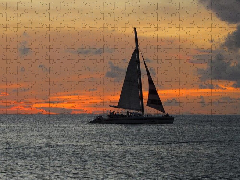 Aruba Jigsaw Puzzle featuring the photograph Aruba Sunset 2 by Keith Stokes