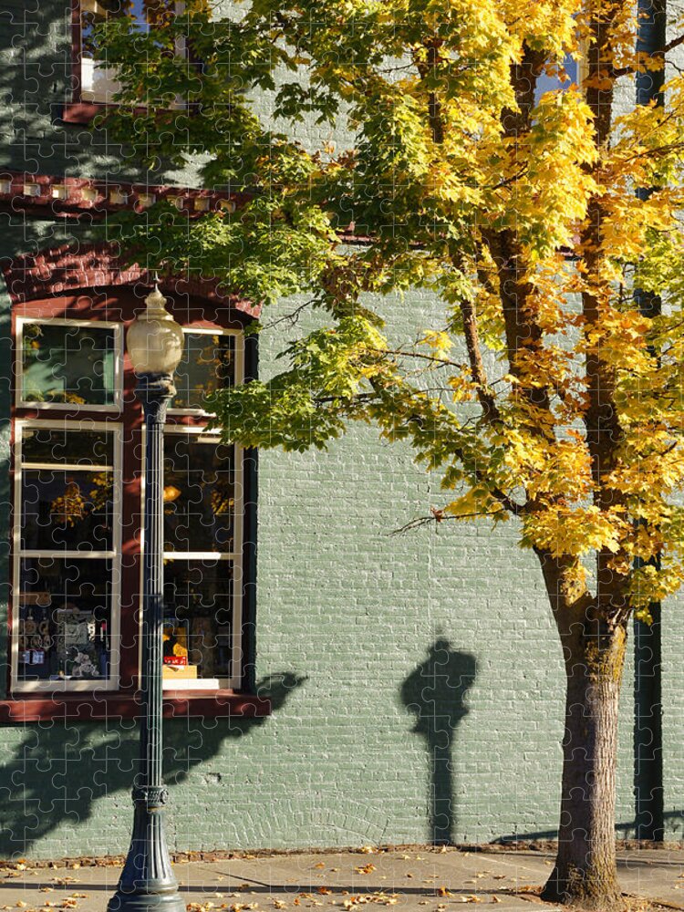 Grants Pass Jigsaw Puzzle featuring the photograph Autumn Detail in Old Town Grants Pass by Mick Anderson
