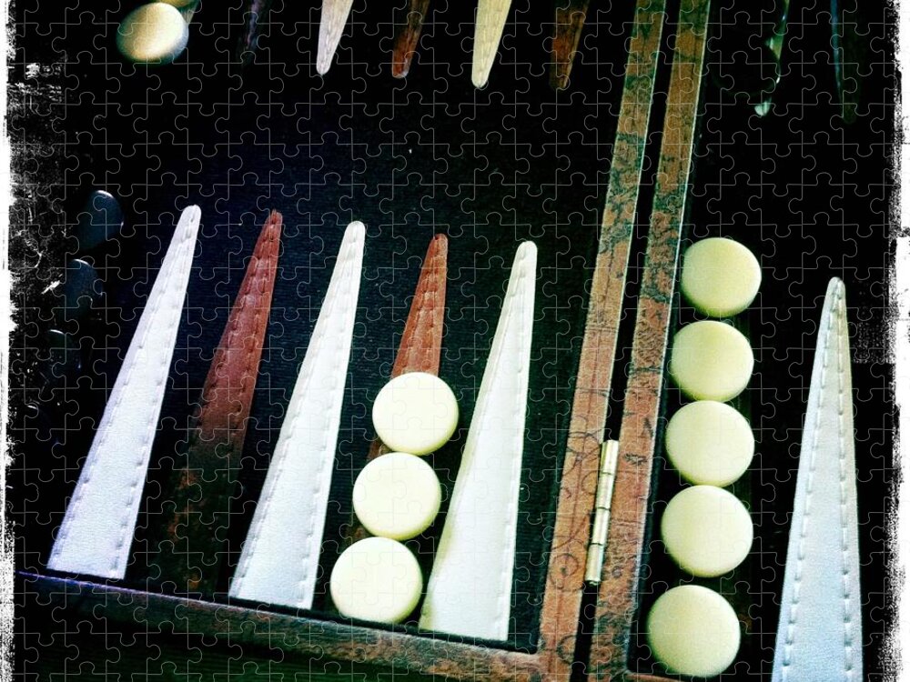 Backgammon Jigsaw Puzzle featuring the photograph Backgammon anyone by Nina Prommer