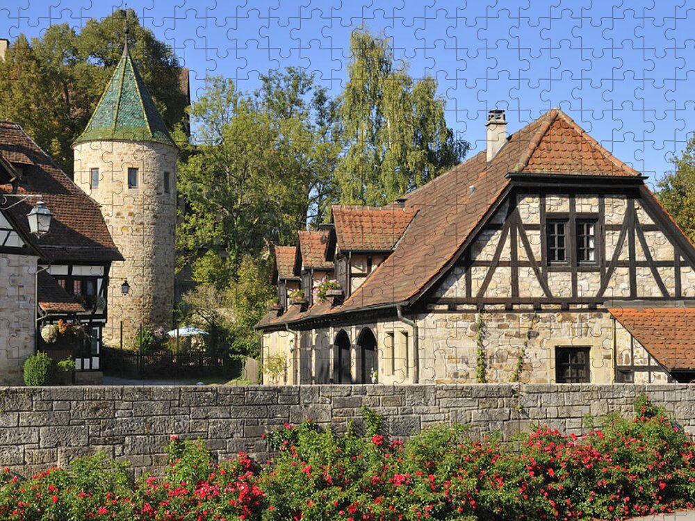 Bebenhausen Jigsaw Puzzle featuring the photograph Beautiful old town Bebenhausen in Germany by Matthias Hauser