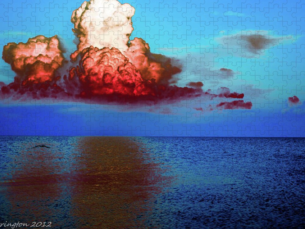 Colorful Jigsaw Puzzle featuring the photograph Blood Red Clouds by Shannon Harrington