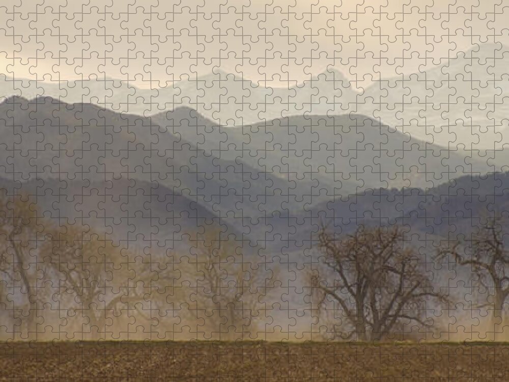 Foothills Jigsaw Puzzle featuring the photograph Boulder County Colorado Layers Panorama by James BO Insogna