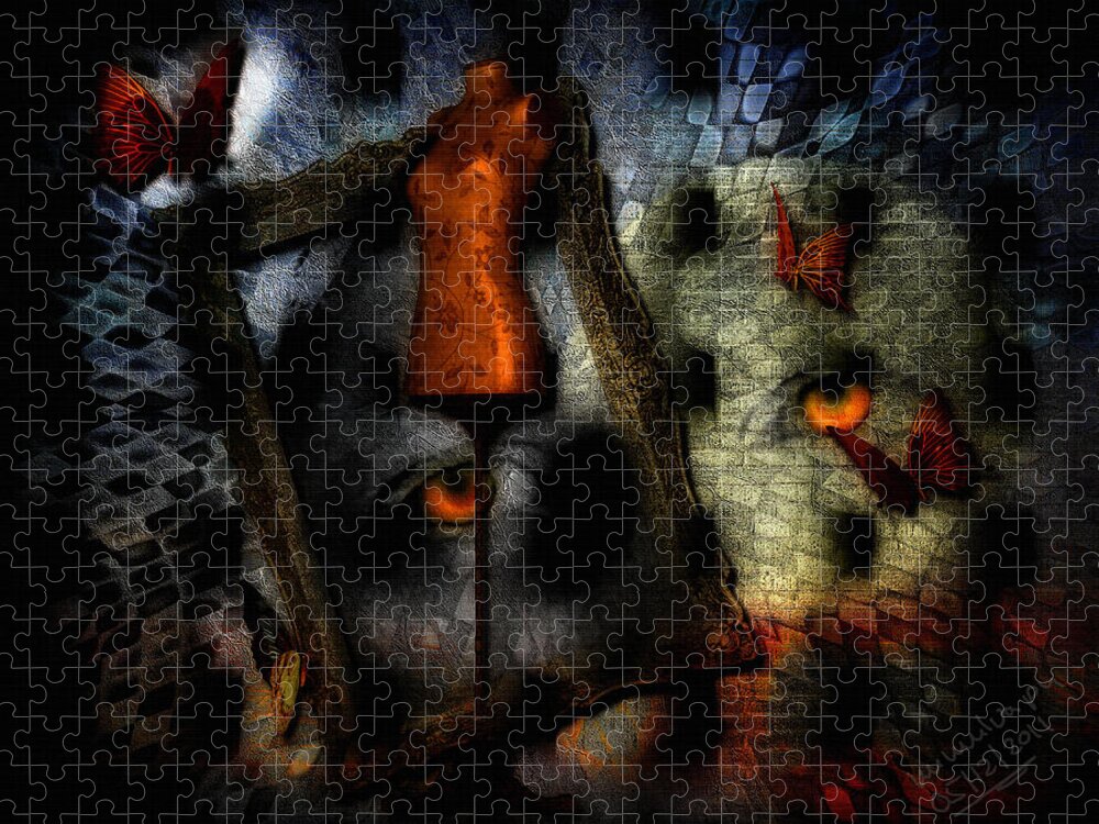 Dream Jigsaw Puzzle featuring the digital art Brickwall Dreams by Mimulux Patricia No