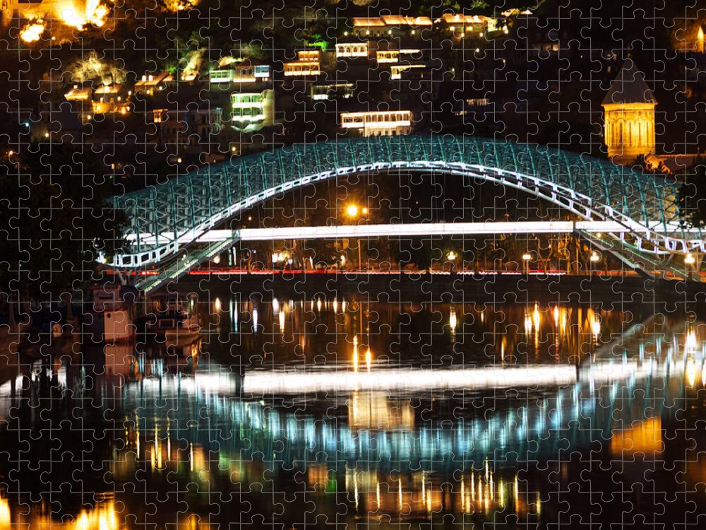 Tbilisi Jigsaw Puzzle featuring the photograph Bridge by Ivan Slosar