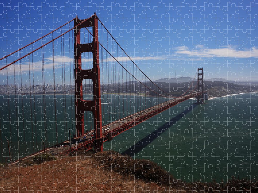 Golden Gate Bridge Jigsaw Puzzle featuring the photograph Bridge of Dreams by Laurie Search