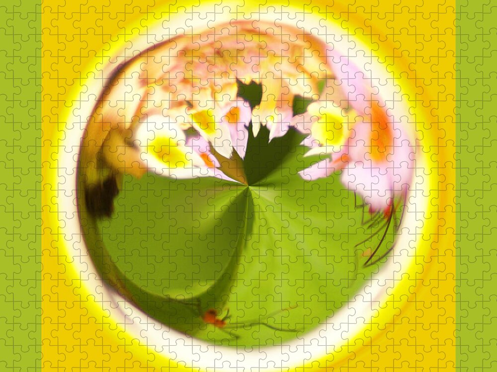 Orb Jigsaw Puzzle featuring the photograph Buggy Flower Orb by Bill Barber