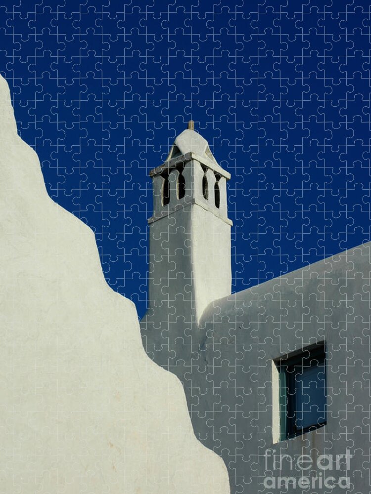 Mykonos Jigsaw Puzzle featuring the photograph Buildings of Mykonos by Vivian Christopher