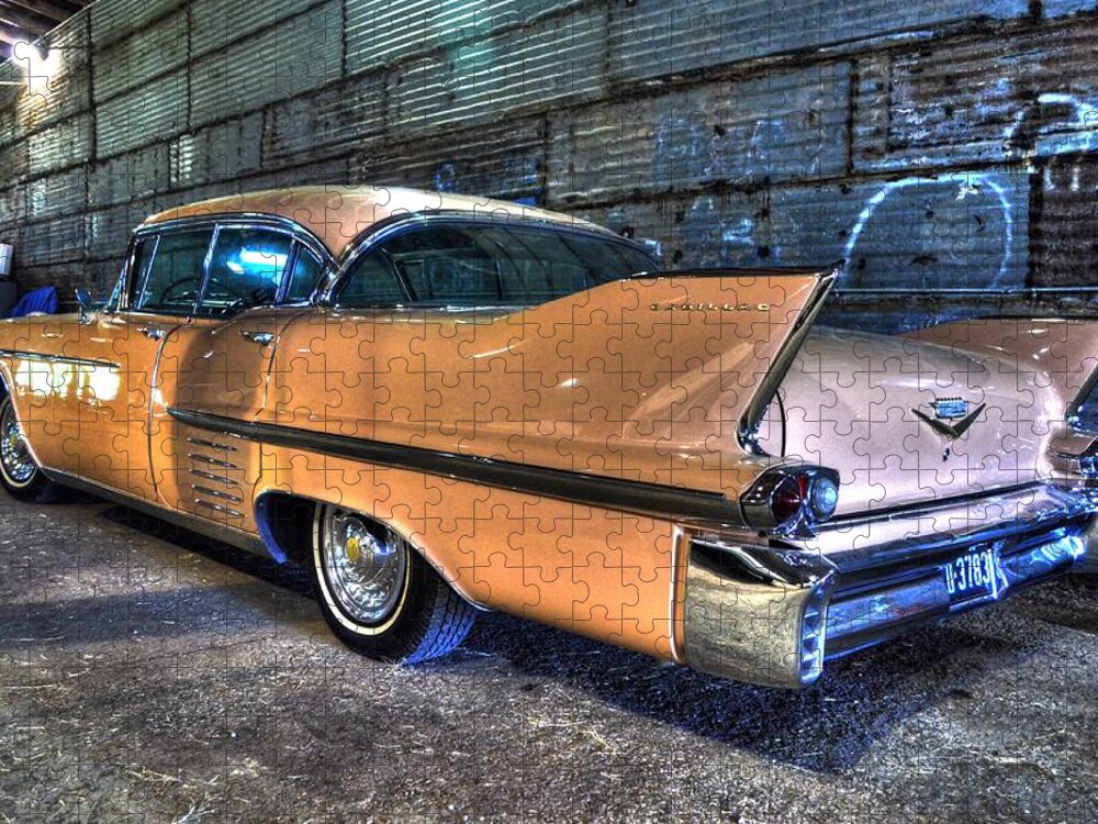 Cadillac Jigsaw Puzzle featuring the photograph Cadillac in a Barn by David Morefield