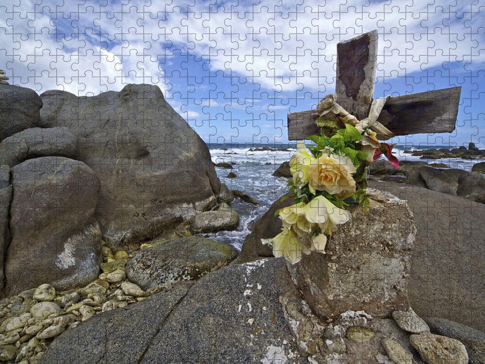 Aruba Jigsaw Puzzle featuring the photograph Caribbean Monument of Death by David Letts