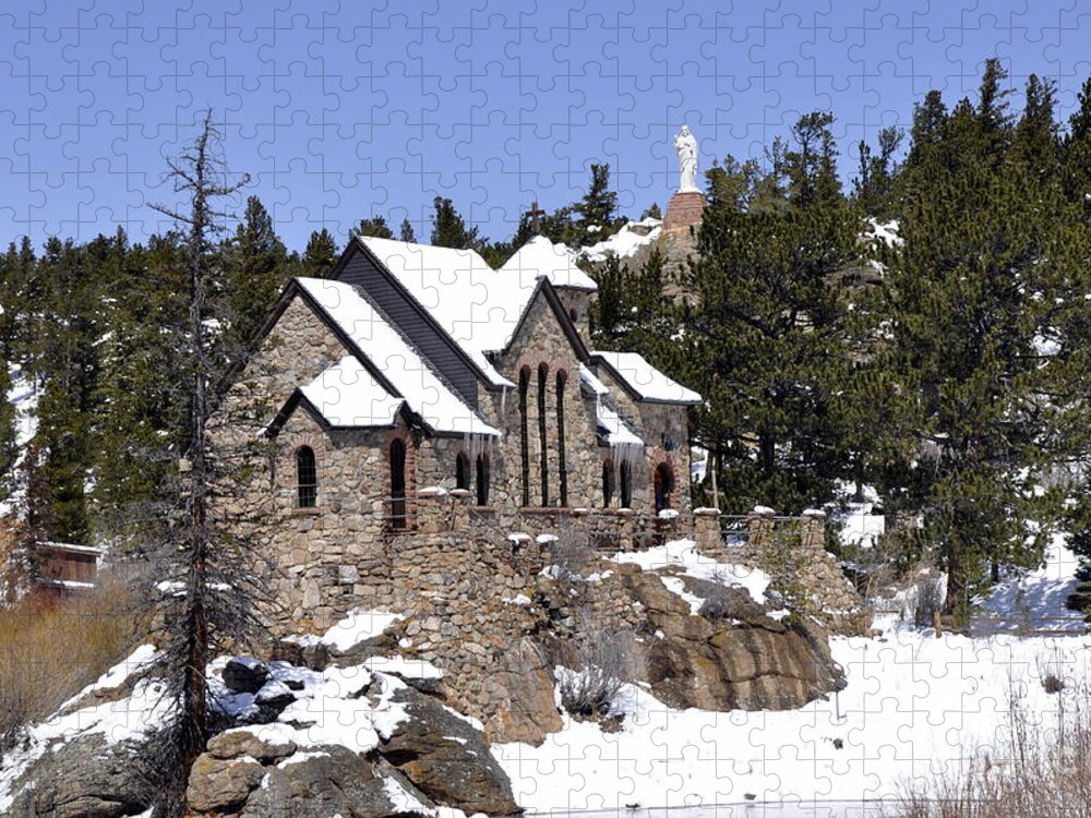 Church Jigsaw Puzzle featuring the photograph Chapel on the Rocks No. 3 by Dorrene BrownButterfield