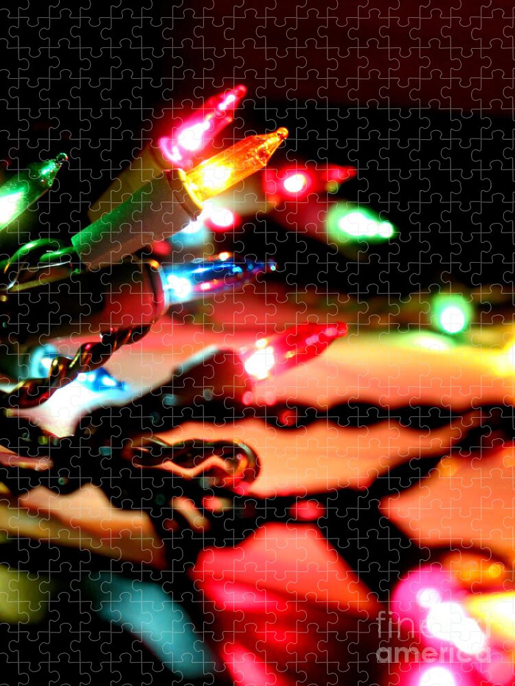 Christmas Jigsaw Puzzle featuring the photograph Christmas lights by Elena Elisseeva