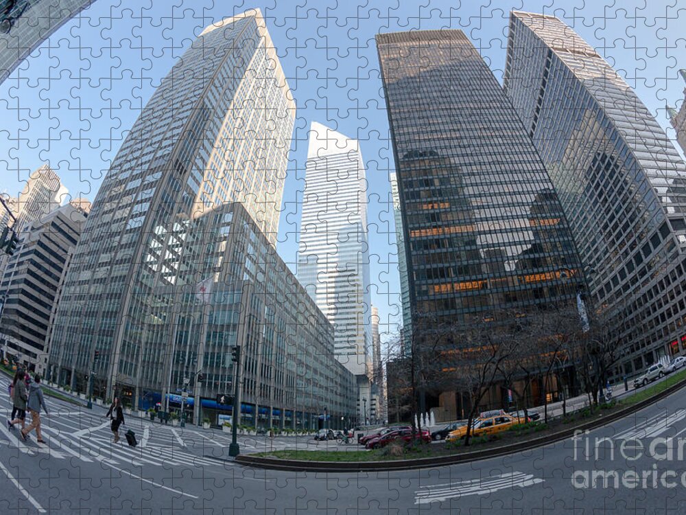 Clarence Holmes Jigsaw Puzzle featuring the photograph Citigroup Center from Park Avenue I by Clarence Holmes