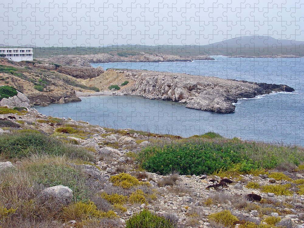 Europe Jigsaw Puzzle featuring the photograph Cliffs and Coves of Son Parc by Rod Johnson