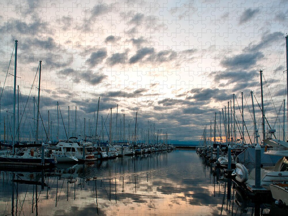 Shilshole Marina Jigsaw Puzzle featuring the photograph Complicated Sky by Mike Reid