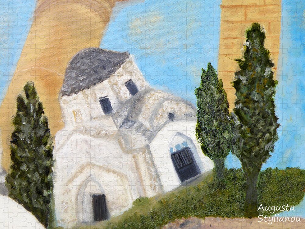 Augusta Stylianou Jigsaw Puzzle featuring the photograph Cyprus Church of Saint Andronikos by Augusta Stylianou