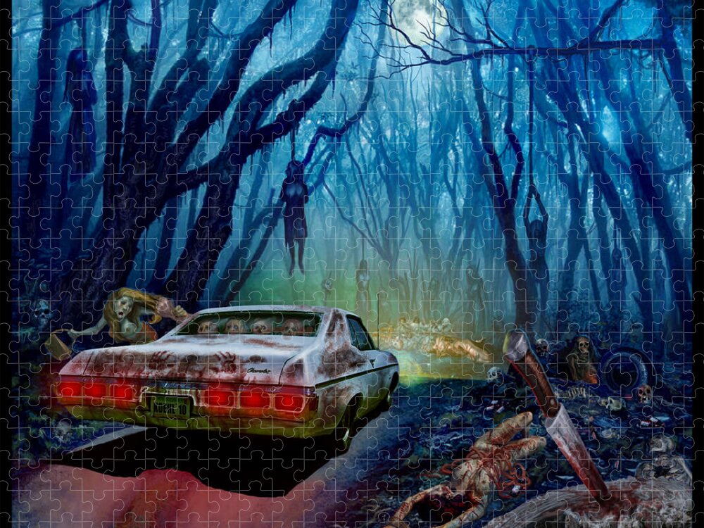 Cars Jigsaw Puzzle featuring the mixed media Dead End by Tony Koehl