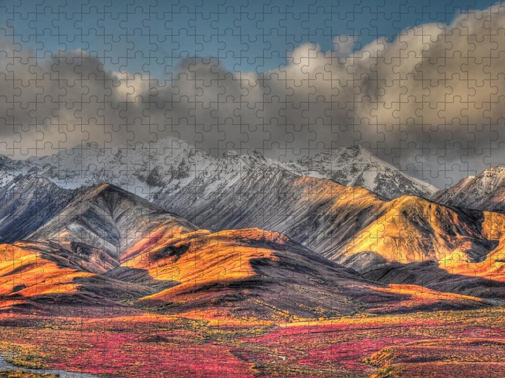 Alaska Jigsaw Puzzle featuring the photograph Denali Prairie 1 - Denali National Park - Alaska by Bruce Friedman
