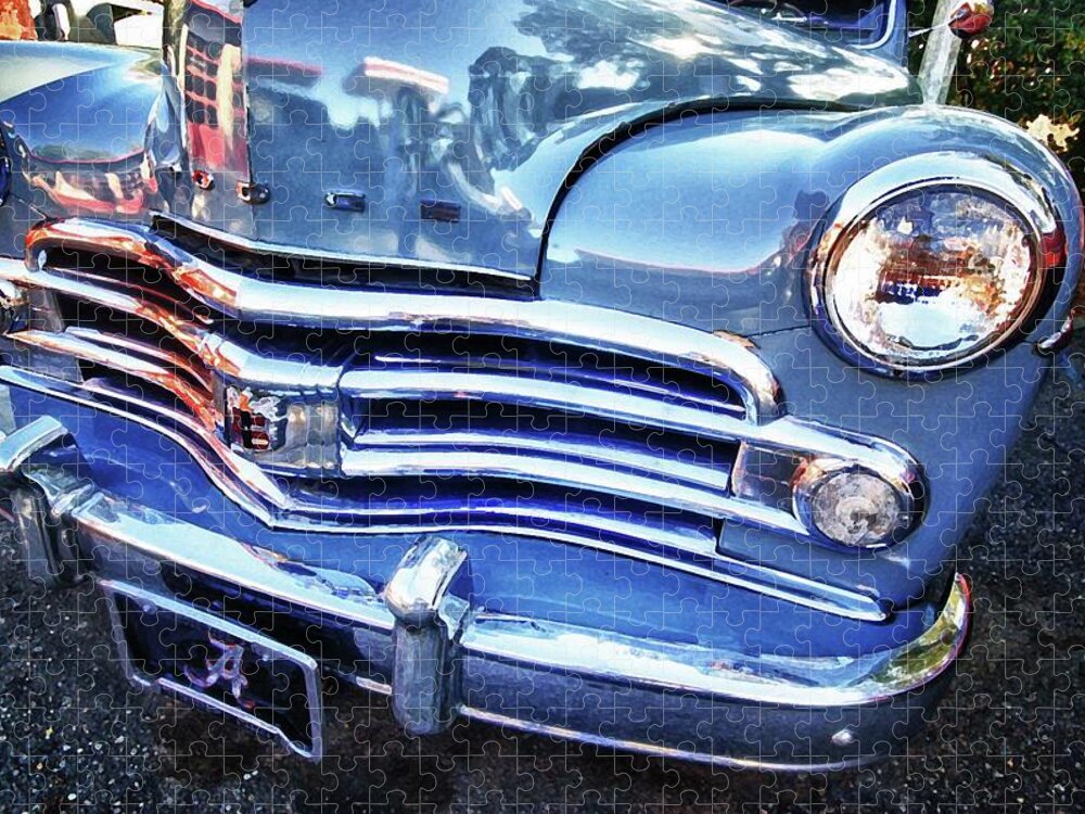 Alabama Photographer Jigsaw Puzzle featuring the digital art Dodge Grille by Michael Thomas