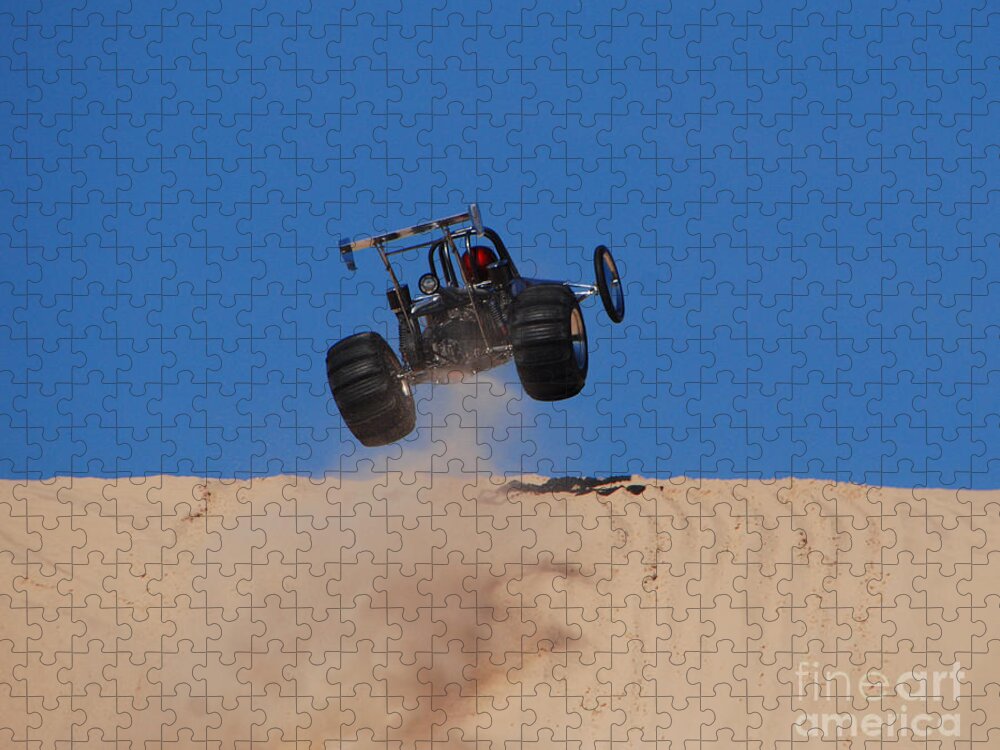 Dune Buggy Jigsaw Puzzle featuring the photograph Dune Buggy Jump by Grace Grogan