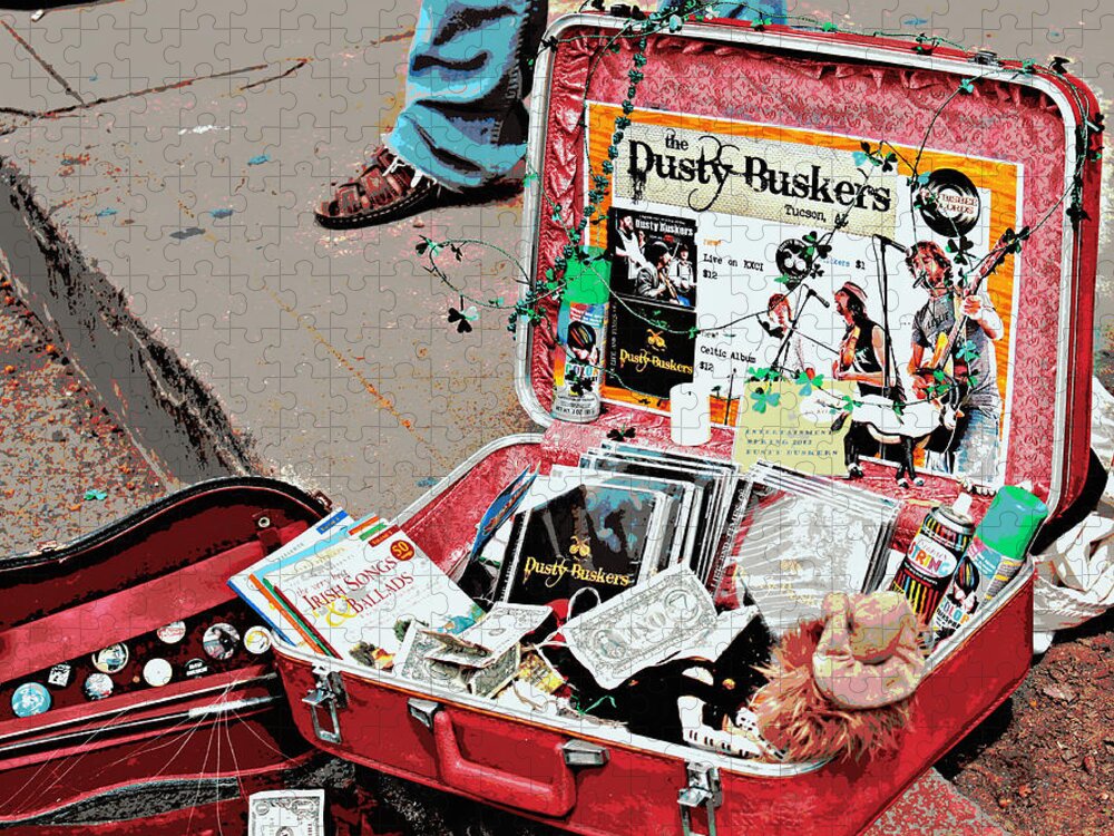 Dusty Buskers Jigsaw Puzzle featuring the photograph Dusty Buskers by Jo Sheehan