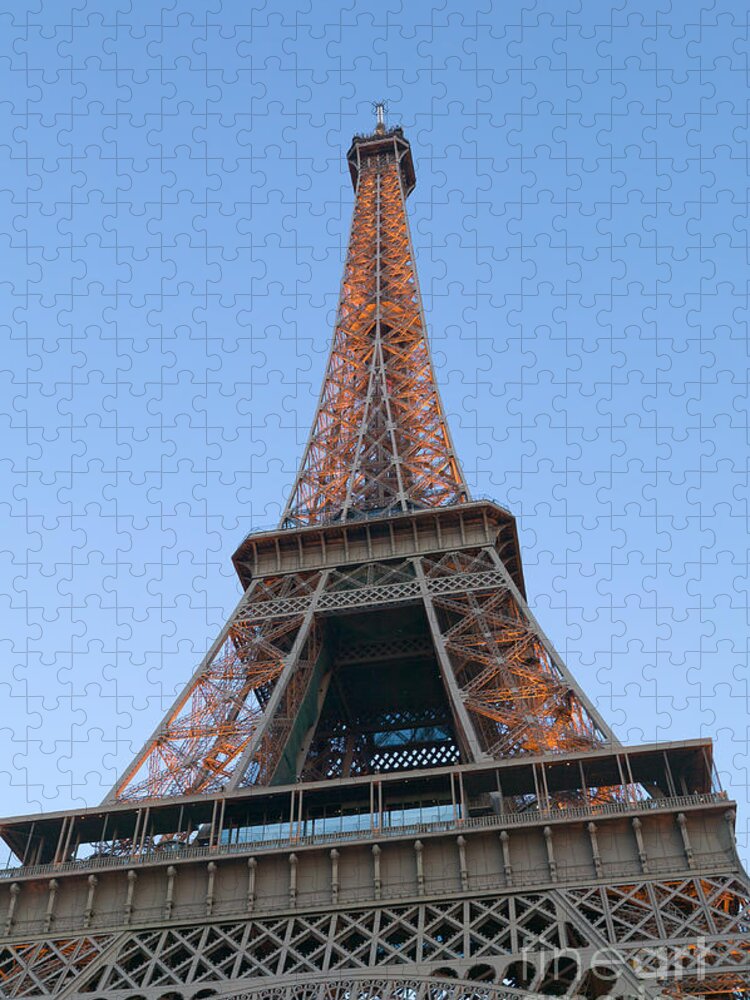 Clarence Holmes Jigsaw Puzzle featuring the photograph Eiffel Tower Evening I by Clarence Holmes