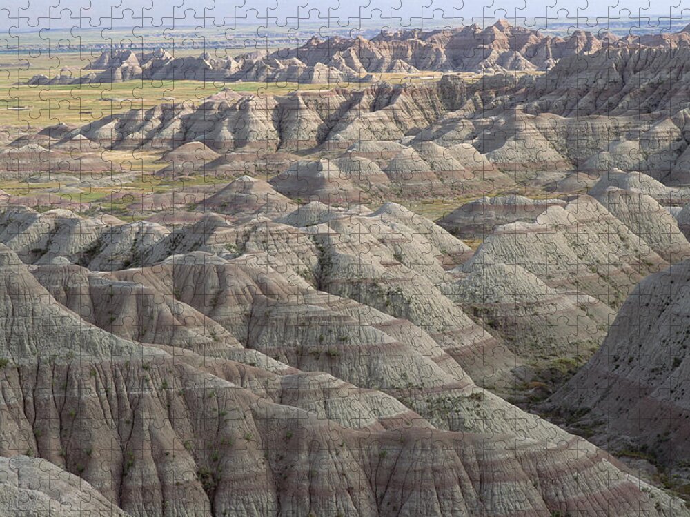 Mp Jigsaw Puzzle featuring the photograph Eroded Landscape, Hay Butte, Badlands by Gerry Ellis