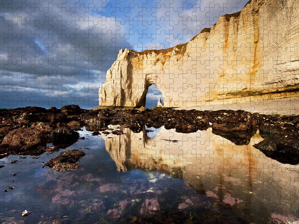 Atalntic Jigsaw Puzzle featuring the photograph Etretat Haute-Normandie by Mircea Costina Photography