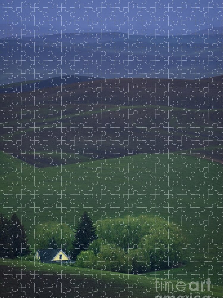 Farmhouse Jigsaw Puzzle featuring the photograph Farmhouse by Lori Grimmett