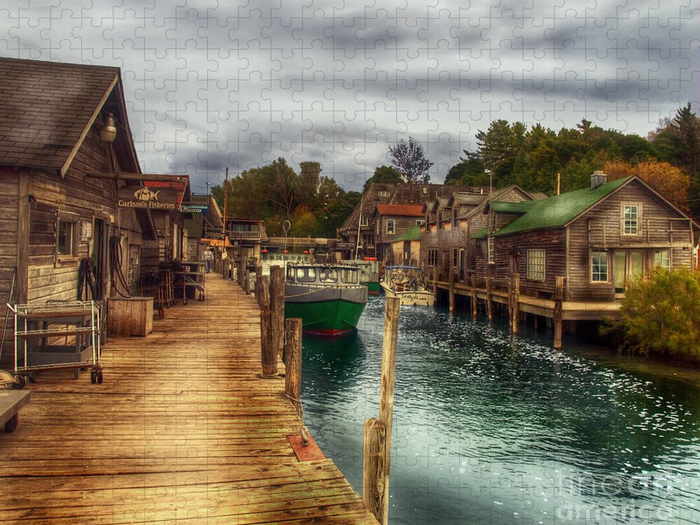 Dock Jigsaw Puzzle featuring the photograph Fish Town by Terry Doyle