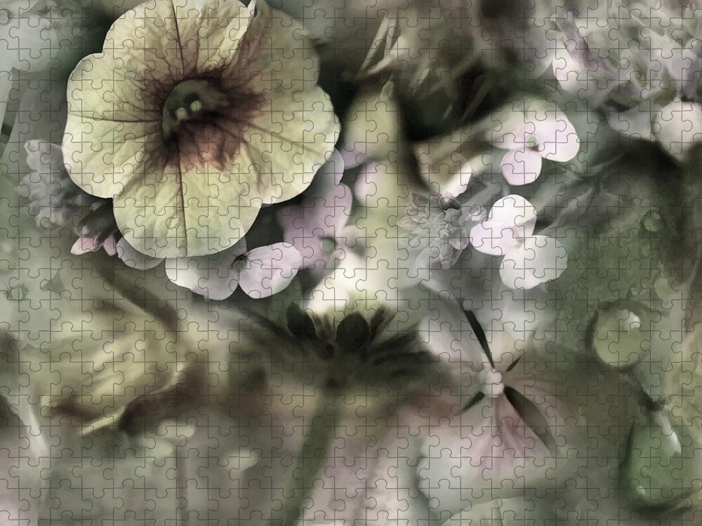 Floral Art Jigsaw Puzzle featuring the photograph Floral Montage by Bonnie Bruno