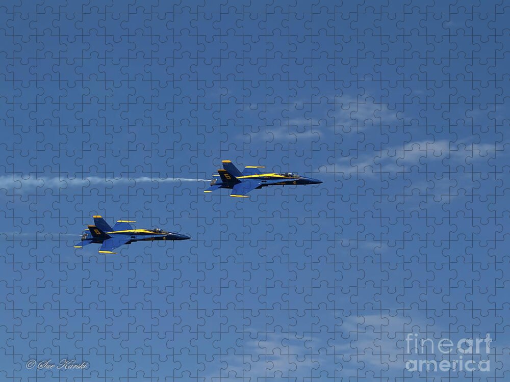 Airshow Jigsaw Puzzle featuring the photograph Follow Me by Sue Karski