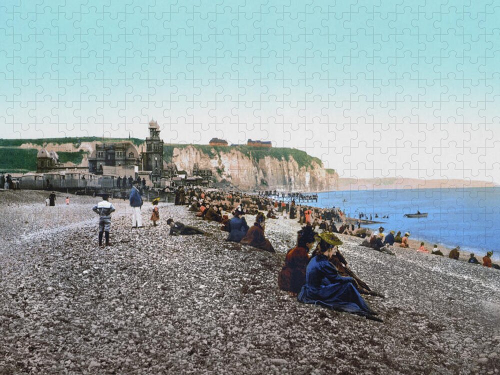 1895 Jigsaw Puzzle featuring the photograph FRANCE: RESORT, c1895 by Granger