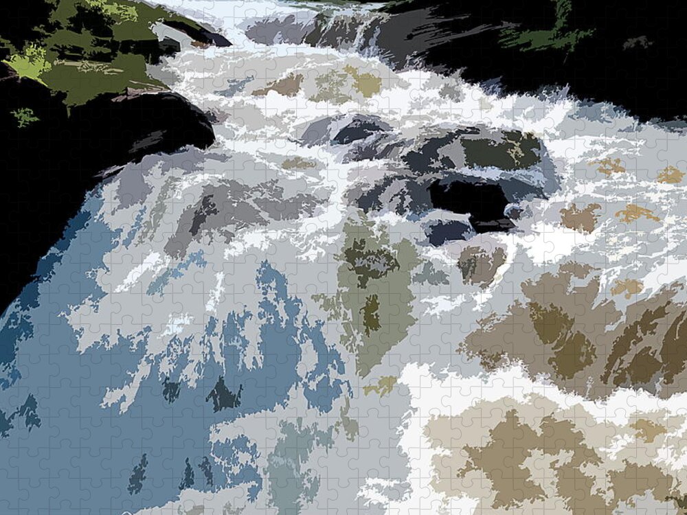 Waterfall Jigsaw Puzzle featuring the photograph Froth A La Mode by Burney Lieberman