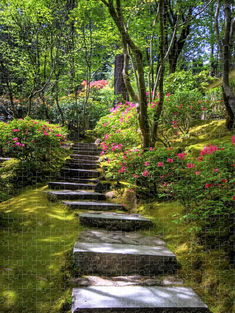 Hdr Jigsaw Puzzle featuring the photograph Garden Path by Brad Granger