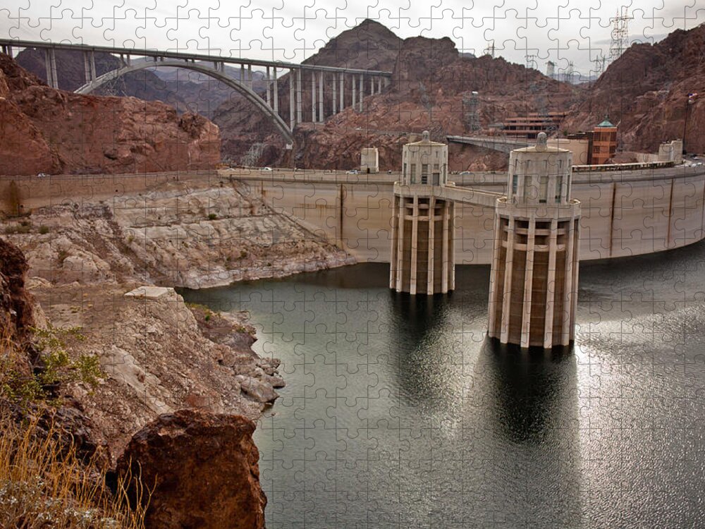 Hoover Dam Jigsaw Puzzle featuring the photograph Generators of Hoover Dam by Anthony Doudt