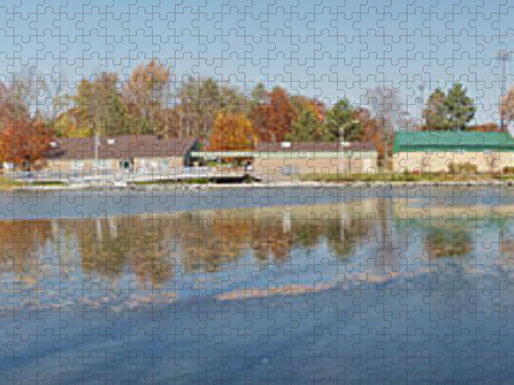 Genesee River Jigsaw Puzzle featuring the photograph Genesee River Panorama by William Norton