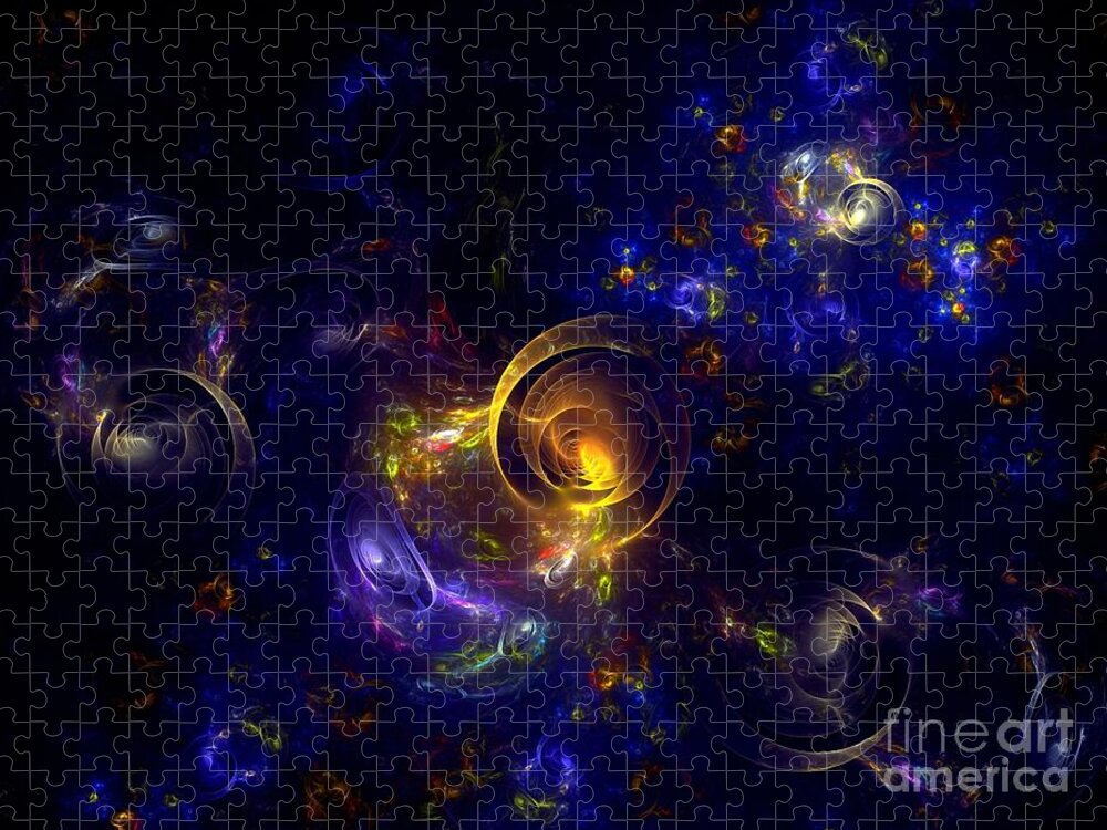 Glorious Univers Jigsaw Puzzle featuring the digital art Glorious Univers by Klara Acel
