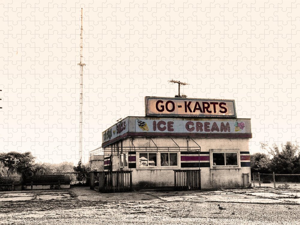 Go-karts - Wildwood New Jersey Jigsaw Puzzle featuring the photograph Go-Karts - Wildwood New Jersey by Bill Cannon