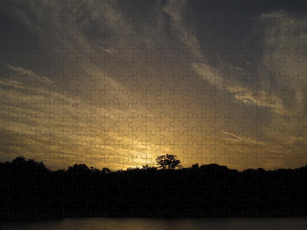 Sunset Jigsaw Puzzle featuring the photograph Golden Hour by Life Makes Art